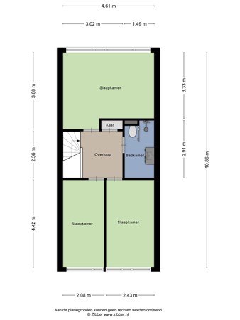 Plattegrond - Auskamplanden 128, 7542 AZ Enschede 