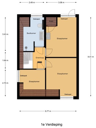 Plattegrond - Minister Loudonlaan 53, 7521 BB Enschede 