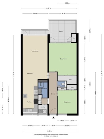Plattegrond - Broekheurne-Ring 589, 7544 TN Enschede 