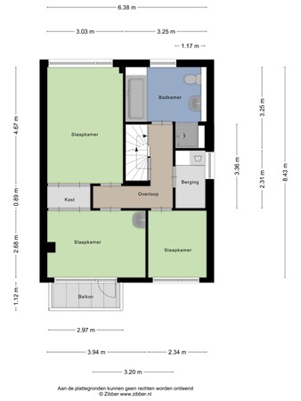 Plattegrond - Jhr. Van Coeverdenstraat 40, 7576 ZL Oldenzaal 