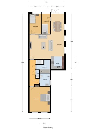 Plattegrond - Lipperkerkstraat 217, 7533 AA Enschede 