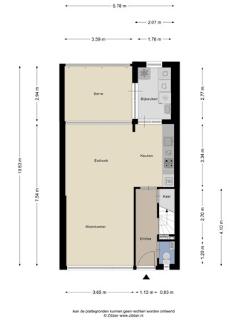 Plattegrond - Mozartstraat 53, 7482 VA Haaksbergen 