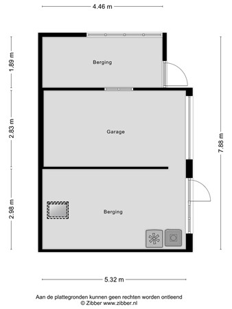 Plattegrond - Rigtersbleekstraat 43, 7521 GH Enschede 