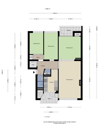 Plattegrond - Park de Kotten 221, 7522 EL Enschede 