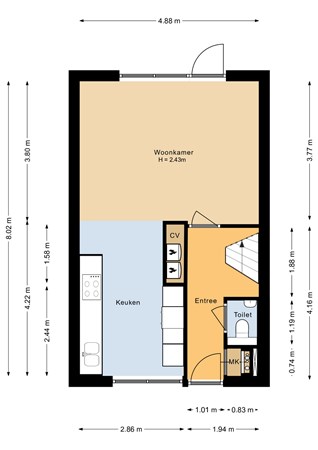 Floorplan - Februaristraat 114, 1335 AV Almere