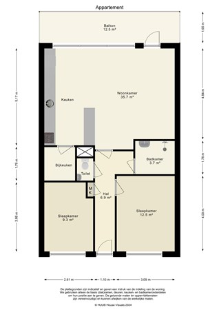 Floorplan - Passiebloemweg 63, 1338 TT Almere