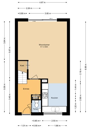 Floorplan - Corsicastraat 24, 1339 WR Almere