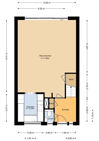 Floorplan - Dolfijnpad 4, 1317 HH Almere