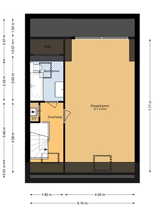 Floorplan - Stellingmolenstraat 35A, 1333 CE Almere