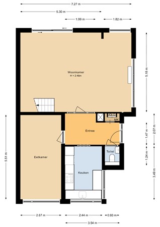 Floorplan - Fugaplantsoen 40, 1312 TH Almere