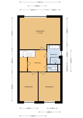 Floorplan - Fugaplantsoen 40, 1312 TH Almere