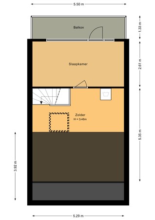 Floorplan - Fugaplantsoen 40, 1312 TH Almere