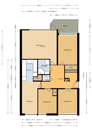 Floorplan - Voordek 34, 1034 ST Amsterdam