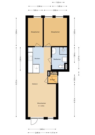 Floorplan - J.G. Waltherhof 13, 1323 BC Almere