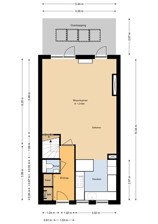 Floorplan - Tiarastraat 12, 1336 SG Almere