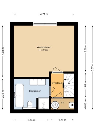 Floorplan - Derde Oosterparkstraat 142-3, 1092 EC Amsterdam