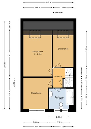 Floorplan - Kamperfoeliestraat 3, 1338 VM Almere