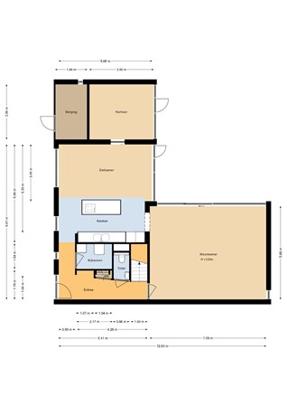 Floorplan - Hollywoodlaan 87, 1325 HP Almere