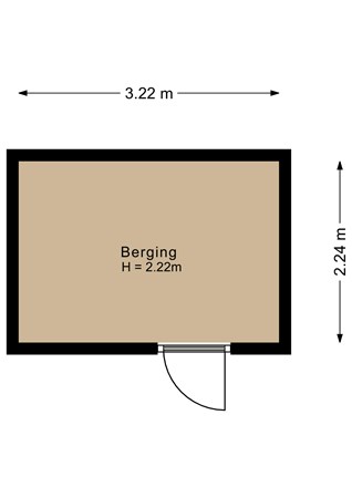 Floorplan - J.D. Zocherstraat 21, 1333 PC Almere