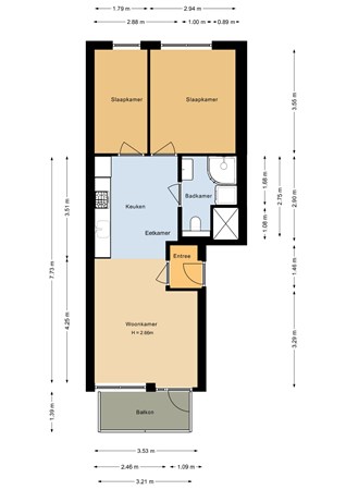 Floorplan - Makassarhof 14, 1335 HV Almere