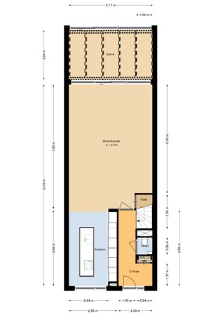 Floorplan - Azorenweg 77, 1339 VK Almere