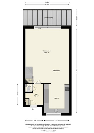 Floorplan - A. Roland Holststraat 71, 1321 TS Almere