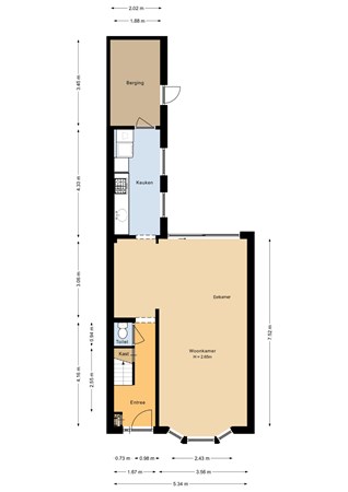 Floorplan - Cromhoutstraat 8, 1601 EA Enkhuizen