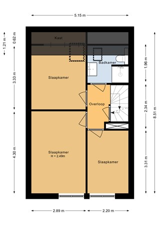 Floorplan - Spaakstraat 16, 1314 RV Almere