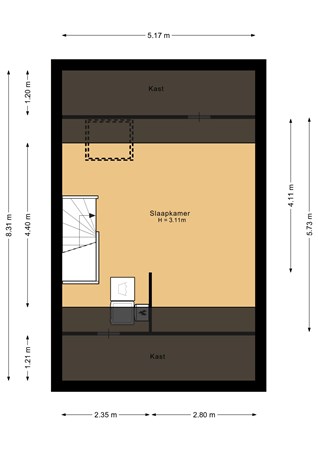 Floorplan - Sonia Gaskellstraat 17, 1326 SK Almere