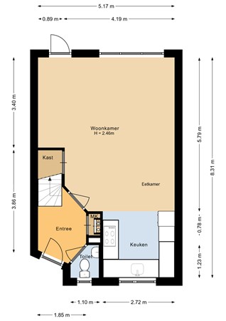 Floorplan - Sonia Gaskellstraat 17, 1326 SK Almere