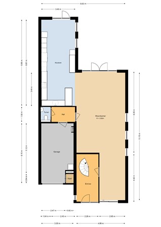 Floorplan - Jamaicastraat 49, 1339 KM Almere