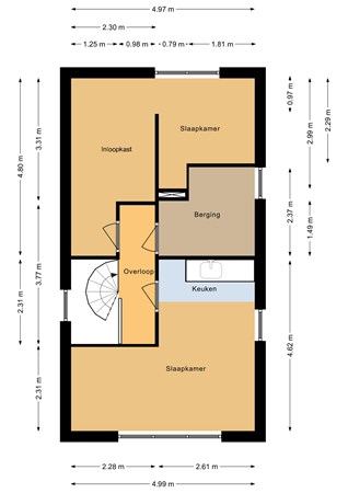 Floorplan - Jamaicastraat 49, 1339 KM Almere