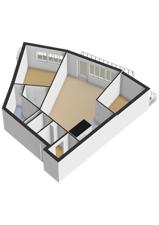 Floorplan - Louis Armstrongweg 60D, 1311 RK Almere