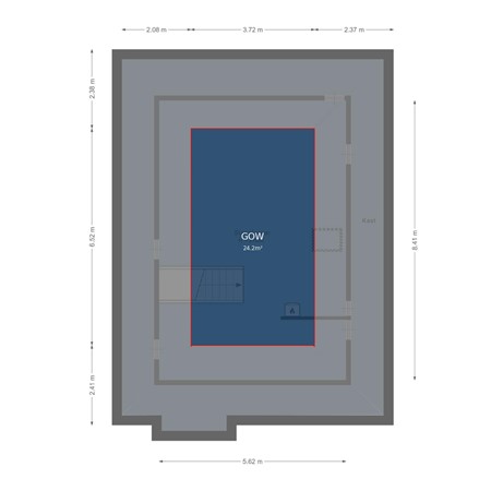 Floorplan - Stuurboord 55, 1602 CC Enkhuizen