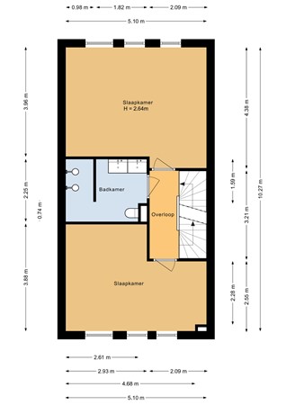 Floorplan - Gustav Hertzstraat 24, 1341 BN Almere