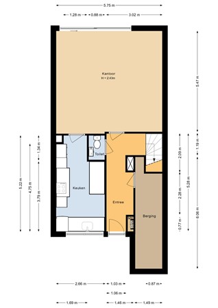 Floorplan - Novemberstraat 13, 1335 EW Almere