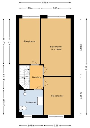 Floorplan - John Fordstraat 13, 1325 TG Almere