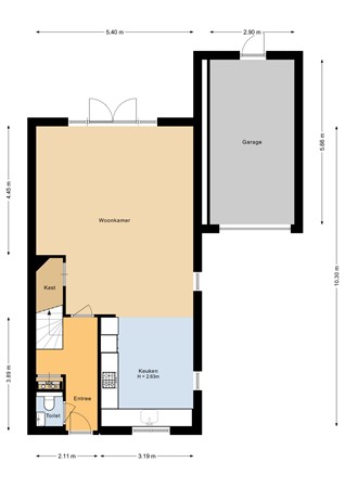 Floorplan - Parnassialaan 152, 8245 HD Lelystad