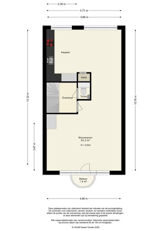 Floorplan - Olstgracht 40, 1324 EC Almere
