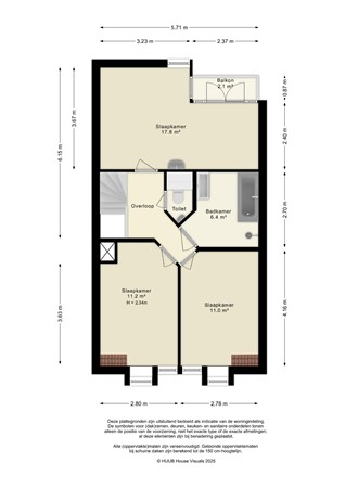 Floorplan - Olstgracht 40, 1324 EC Almere
