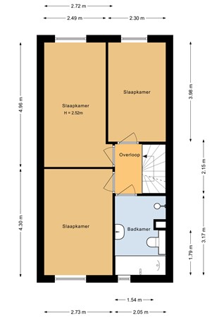 Floorplan - Zadkinestraat 70, 1328 NR Almere