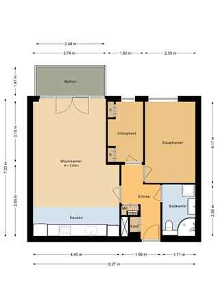 Floorplan - Olivier Van Noortstraat 22E, 1363 LS Almere