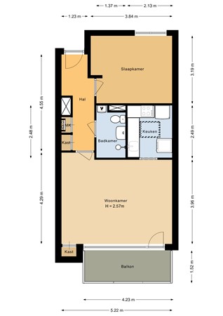 Floorplan - Neringpassage 330, 8224 JE Lelystad