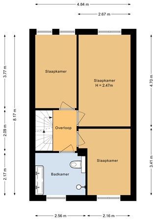 Floorplan - Hendrik Werkmanstraat 150, 1328 DR Almere