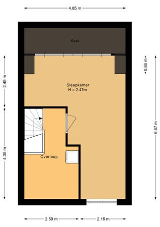 Floorplan - Hendrik Werkmanstraat 150, 1328 DR Almere