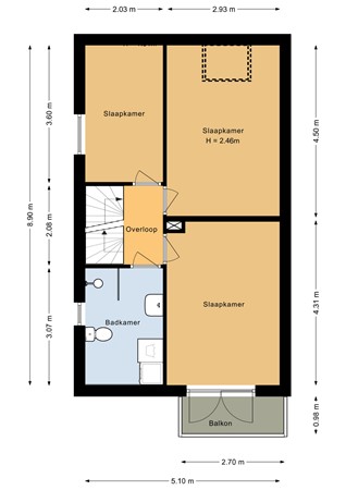 Floorplan - Hark 40, 1611 LP Bovenkarspel