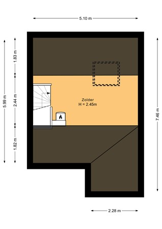 Floorplan - Hark 40, 1611 LP Bovenkarspel