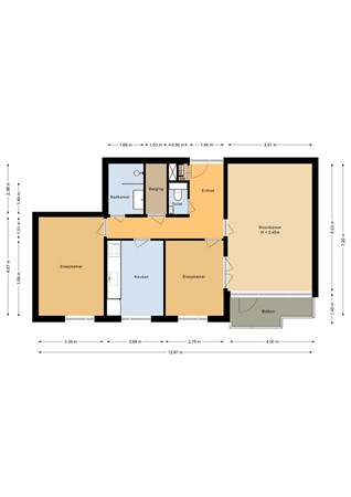 Floorplan - Marktmeesterstraat 93, 1315 GC Almere