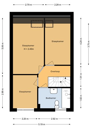 Floorplan - P.J.H. Cuypersstraat 24, 1333 PB Almere