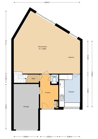 Floorplan - Colijnlaan 164, 1421 CD Uithoorn